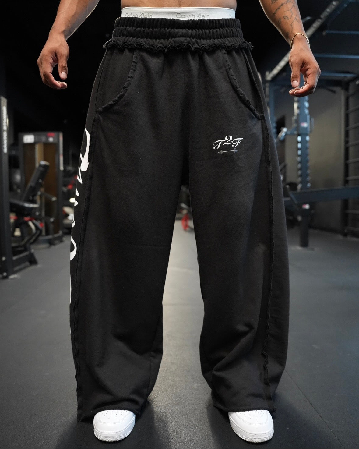 'T2F' Black Sweats