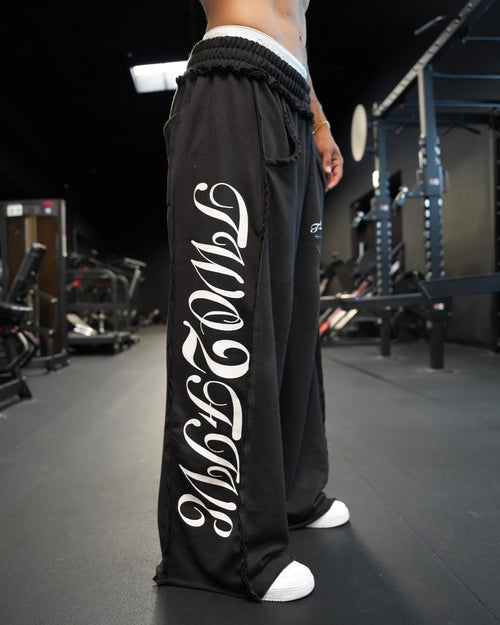 'T2F' Black Sweats